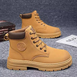 Men’s High-Top Leather Motorcycle Boots