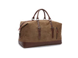 Original Canvas Leather Men Travel Bags Carry on Luggage Bags Men Duffel Bags Travel Tote Large Weekend Bag Overnight