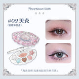 Flower Knows Strawberry Rococo Moonlight Mermaid Jewel Eyeshadow Palette 5 Colors Pearlescent Mashed Potatoes 2023
