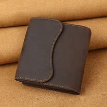 Handmade Vintage Crazy horse Genuine Leather Wallet men Leather long wallet clutch bag male purse money clips money bag