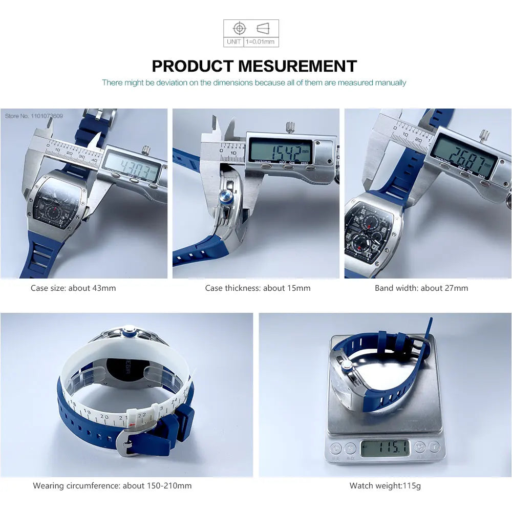 Men's Sport Chronograph: Stainless Steel Waterproof Quartz Watch