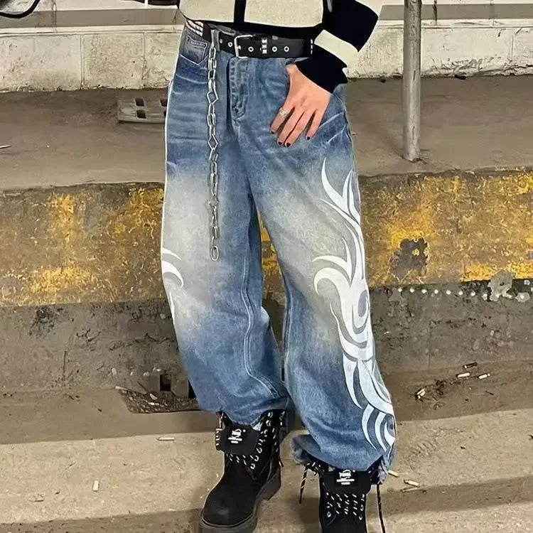 Y2K Vintage Pink Baggy Jeans