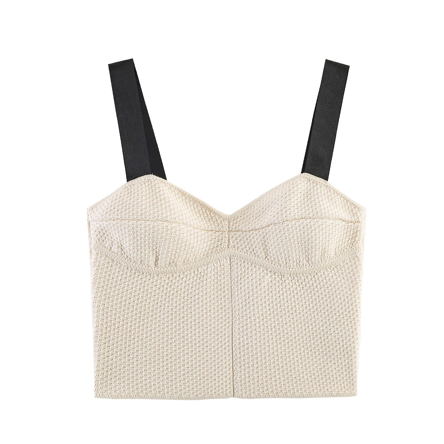 Summer minimalist style V-neck slim fit structured knit short sleeved knitted jacket with suspender short top and half skirt