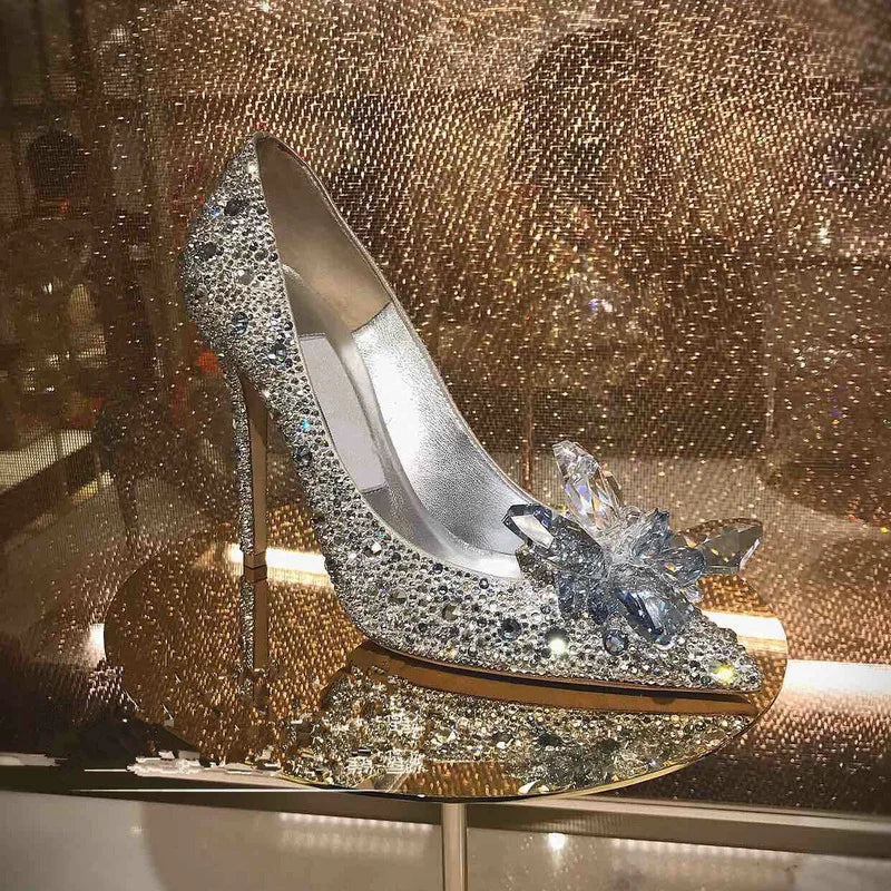 Women's Rhinestone Pointed-Toe Wedding Pumps