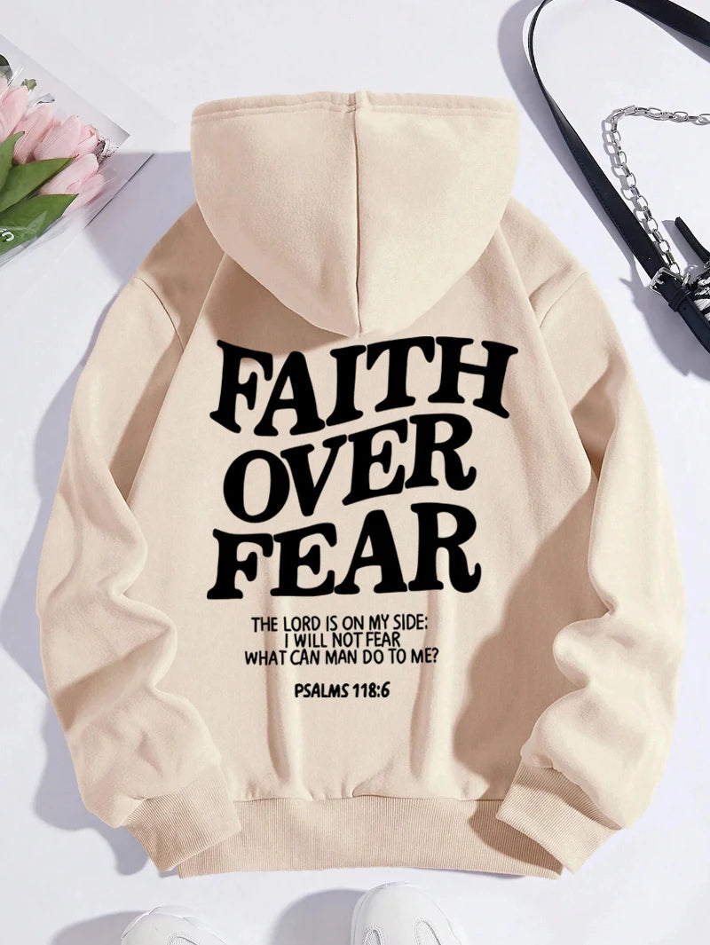 Faith Over Fear Fleece Hoodie