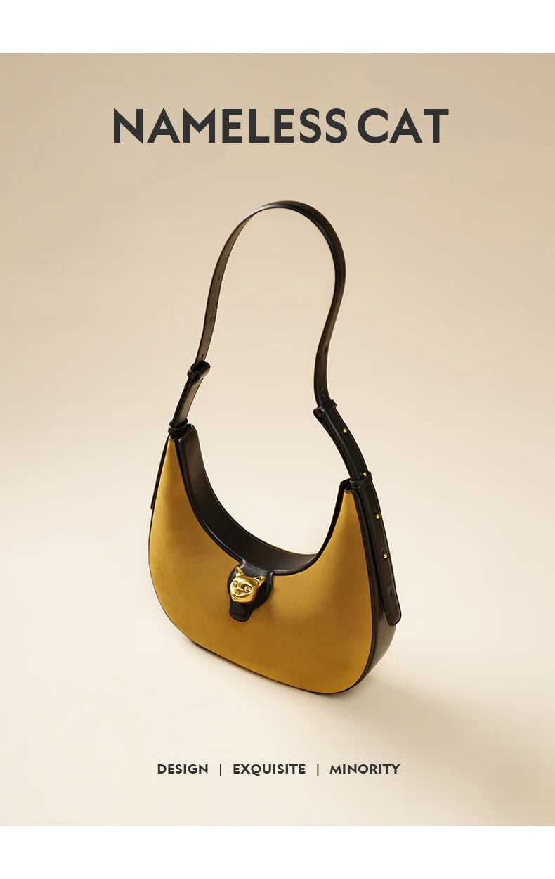BAFELLI 2026 NEW WOMEN'S HANDBAG CAT SERIES GENUINE LEATHER LUXURY BRAND FASHION STYLE SHOULDER HOBOS LARGE SIZE BAGS FEMALE