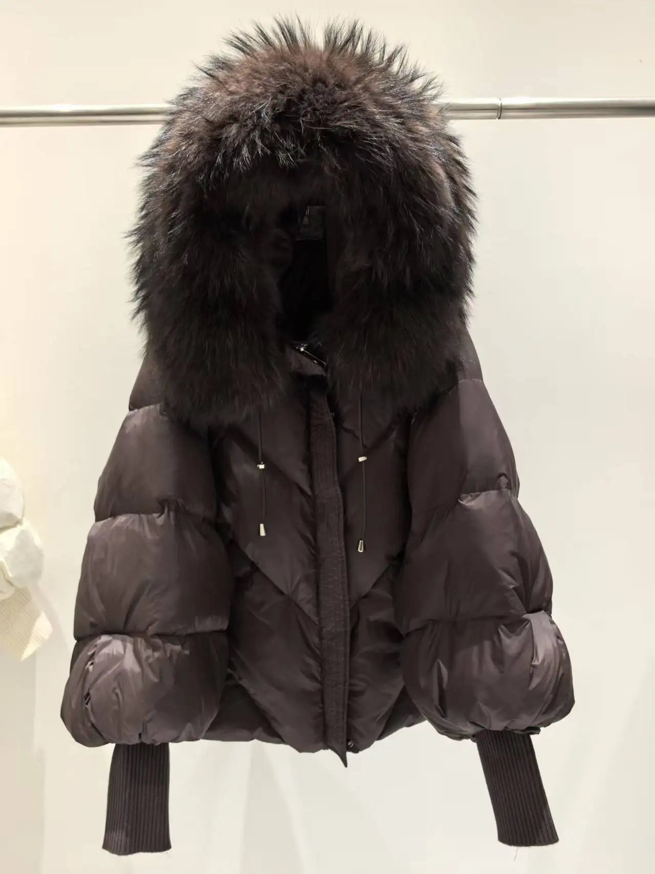 Winter Large Fur Hooded Down Jacket