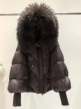 Winter Large Fur Hooded Down Jacket