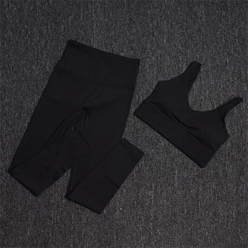 TRY TO BN Gym Sets Woman 2 Piece Sports Bra High Waisted Leggings Fitness Sportswear Women's Tracksuit Yoga Wear Workout Clothes