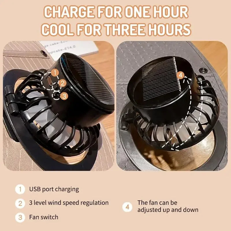 Solar-Powered Cooling Bucket Hat | UPF 50+ Wide Brim