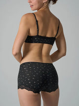 Europe American Simple Pink Light Thin Lace Strap Tank Top Flat Corner Lace Underwear for Women Comfortable Stretchy Short Sets
