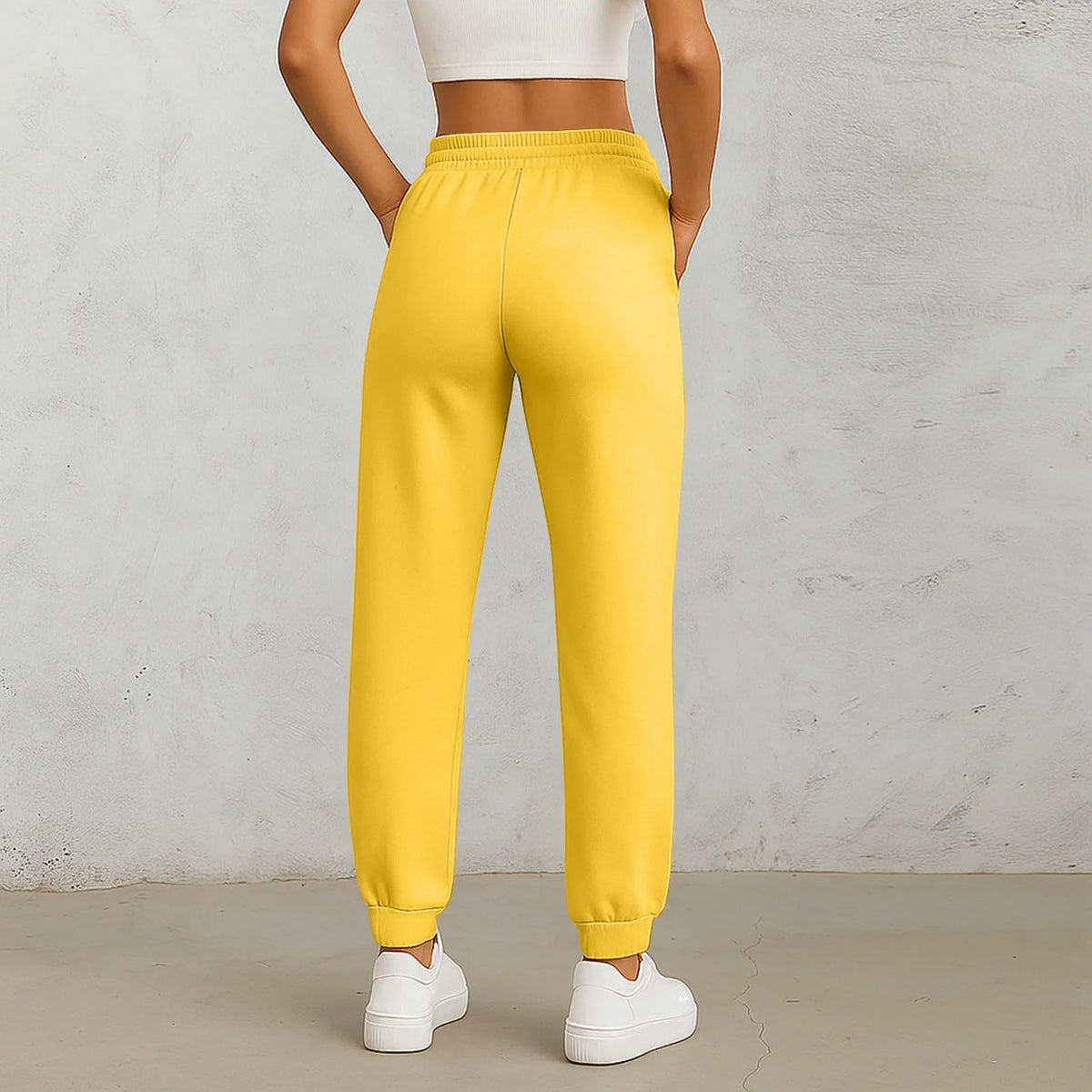 Women's High-Waist Drawstring Straight-Leg Pants