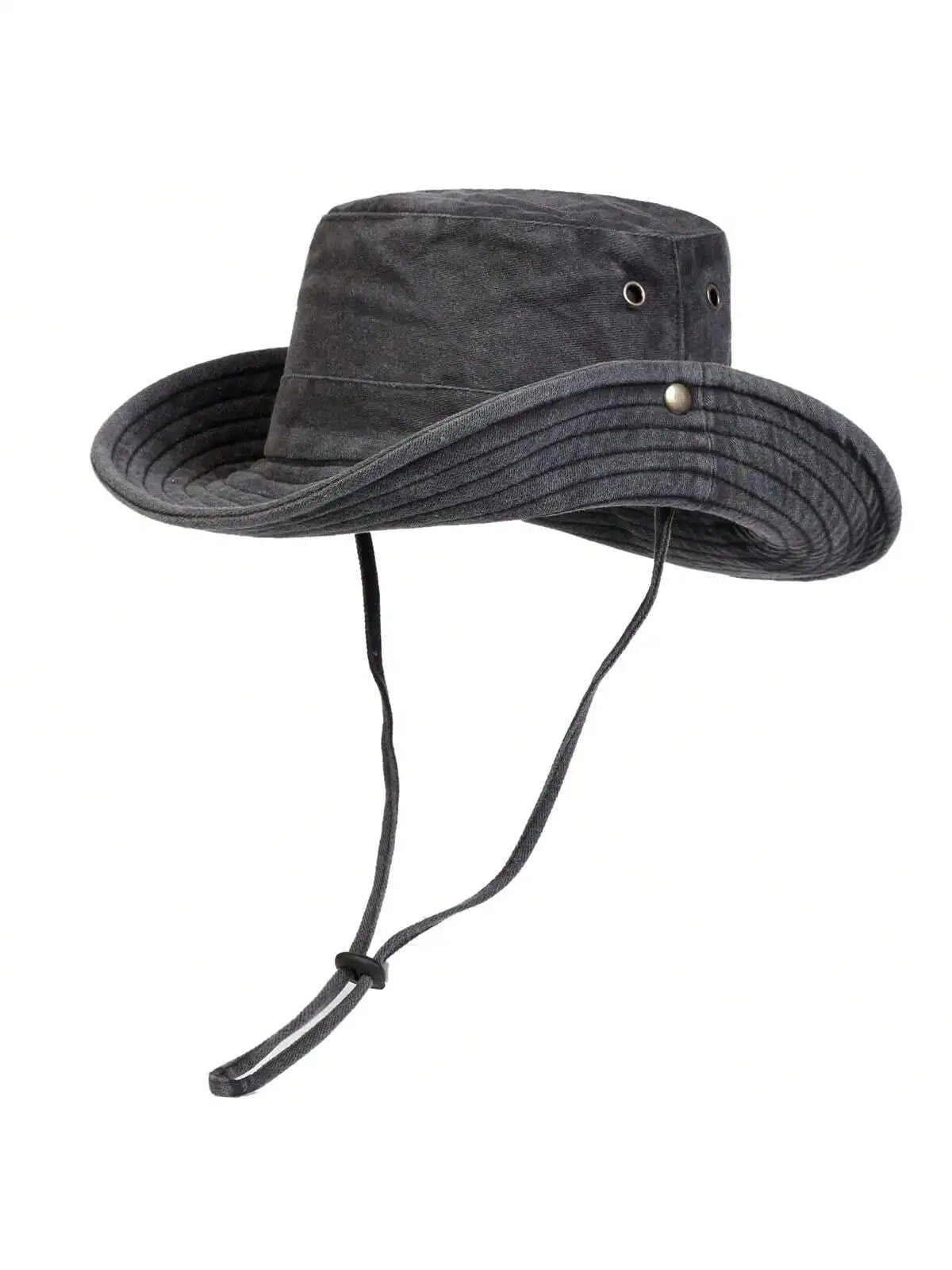 Wide-Brim Cotton Bucket Hat – Sun Protection & Style