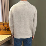 Men's Knit Polo Sweater – Long Sleeve Pullover