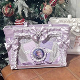 New Y2k Sweet Ita Shoulder Bag Lolita Girl Transparent Tote Bag Women Large Capacity Lace Crossbody Bag Cute DIY Display Handbag