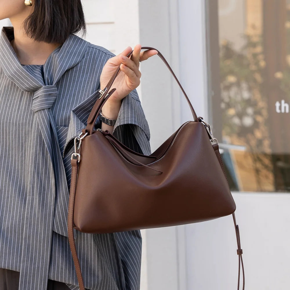 Luxury Suede Boston Tote
