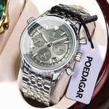 POEDAGAR Men's Luxury Chronograph Wristwatch
