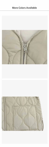 Casual Full-Zip Cotton Jacket – Autumn/Winter Fashion Coat with Curled Edge