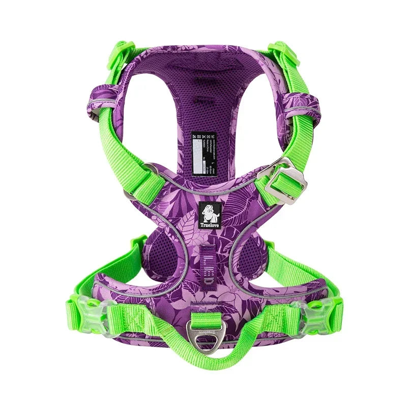 Truelove Dog Harness – Camo Reflective Nylon, All Breeds