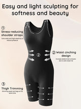 USA-Made Seamless Full Coverage Body Shaper – Firm Control Thigh Slimming Bodysuit
