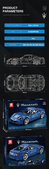 5480pcs MOC Technical 1:8 Sports Car GranTurismo Building Blocks Model Vehicle Bricks Assembling Toys for Boys Birthday Gift Set