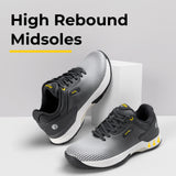 FitVille Wide Men's Golf Shoes Non-Slip Wear-Resistant Comfortable Pickleball Sports Shoes Suitable for Swollen Feet Relieve Toe