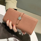 Genuine Leather Wallet Women Long Clutch Fashion Luxury Brand Ladies Purses Card Holder Zipper Coin Pocket High Quality Billfold