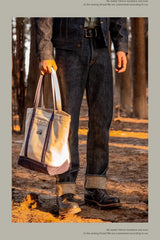 Red Tornado NOIR 21oz Selvedge Denim Straight Cut Jeans Indigo Rugged Style Men Pants