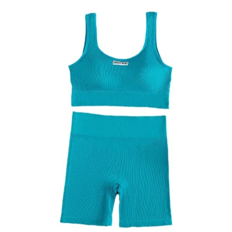 Women’s Deep-V Seamless Yoga Set | USA-Made Premium Workout Suit
