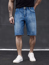 Men's Slim Fit Stretch Denim Shorts — Casual Summer Jean Shorts