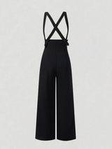 Retro Gold Double-Breasted Wide Leg Jumpsuit