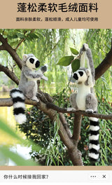 28cm Wild Lemur Plush Toy – Lifelike Stuffed Animal