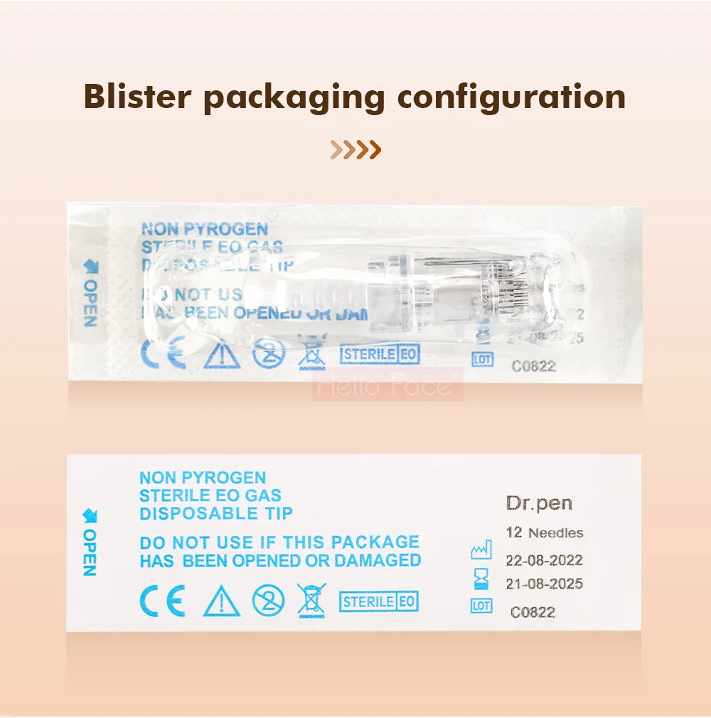 Dr pen Ultima A10 With 12 pcs Cartridge Wireless Derma Pen Skin Care Kit Microneedle Beauty Machine Needle Length 0.25 mm