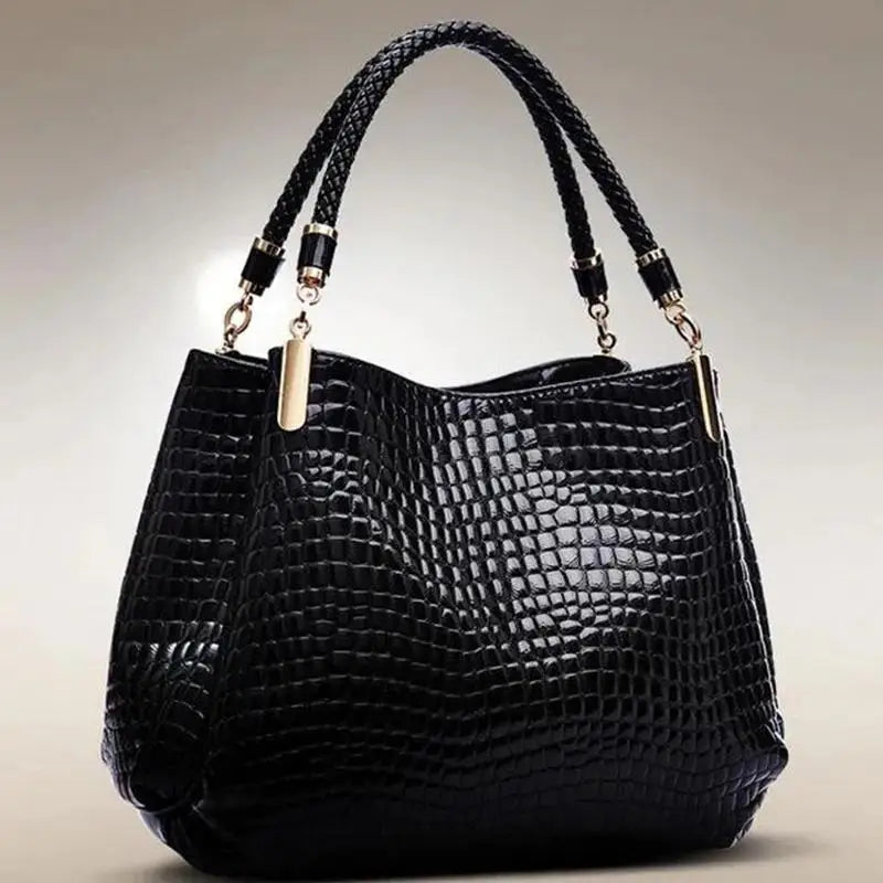 Women's Crocodile Print Large Capacity Tote Bag