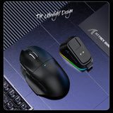 ATTACK SHARK V6  Wireless Gaming Superlight Mouse with RGB Magnetic Charging Dock,PAW3311 Sensor,Macro Gaming Mouse