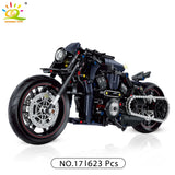 HUIQIBAO 1:8 Classic Motorbike Building Blocks High-tech Model Moto City Racer Bricks Toy for Kid Boy Children Adult MOC Car Set