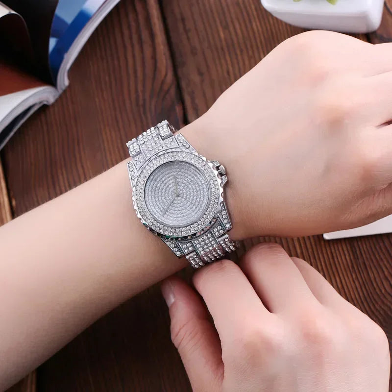 Fashion Crystal Steel Women's Quartz Watch