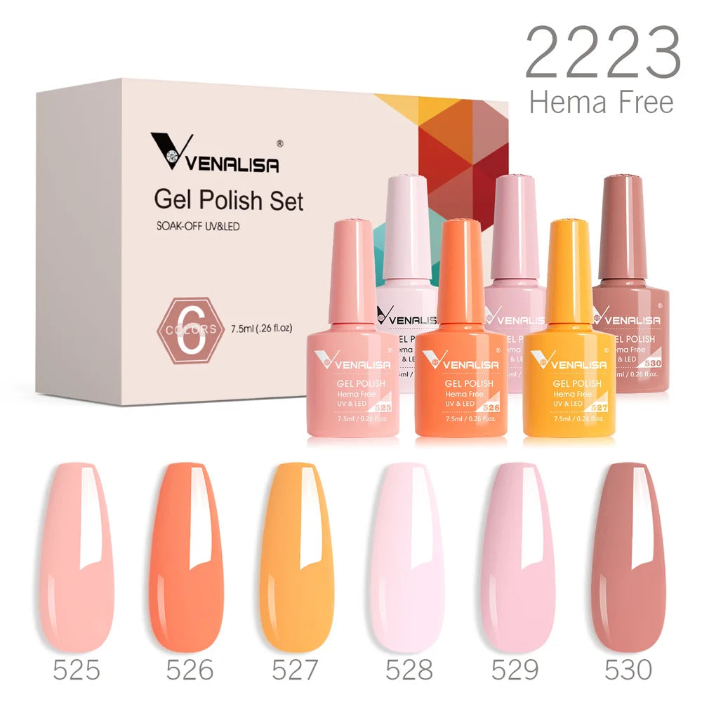 VENALISA 6-Piece Winter Gel Polish Set – HEMA & TPO Free
