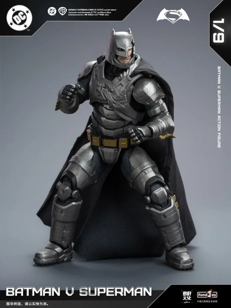 In Stock Fondjoy Batman VS Superman 1:9 Scale Action Figure Set DC Comics Movie Authentic Interchangeable Heads Boys Gifts Model
