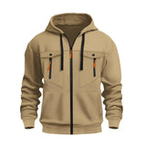 2026 Men's Casual Zipper Hoodie Fashionable Street Style Comfortable Loose Version Autumn/Winter Warm Hoodie Men's Clothing