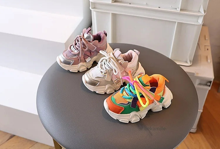 Kids’ Autumn Colorful Casual Sneakers