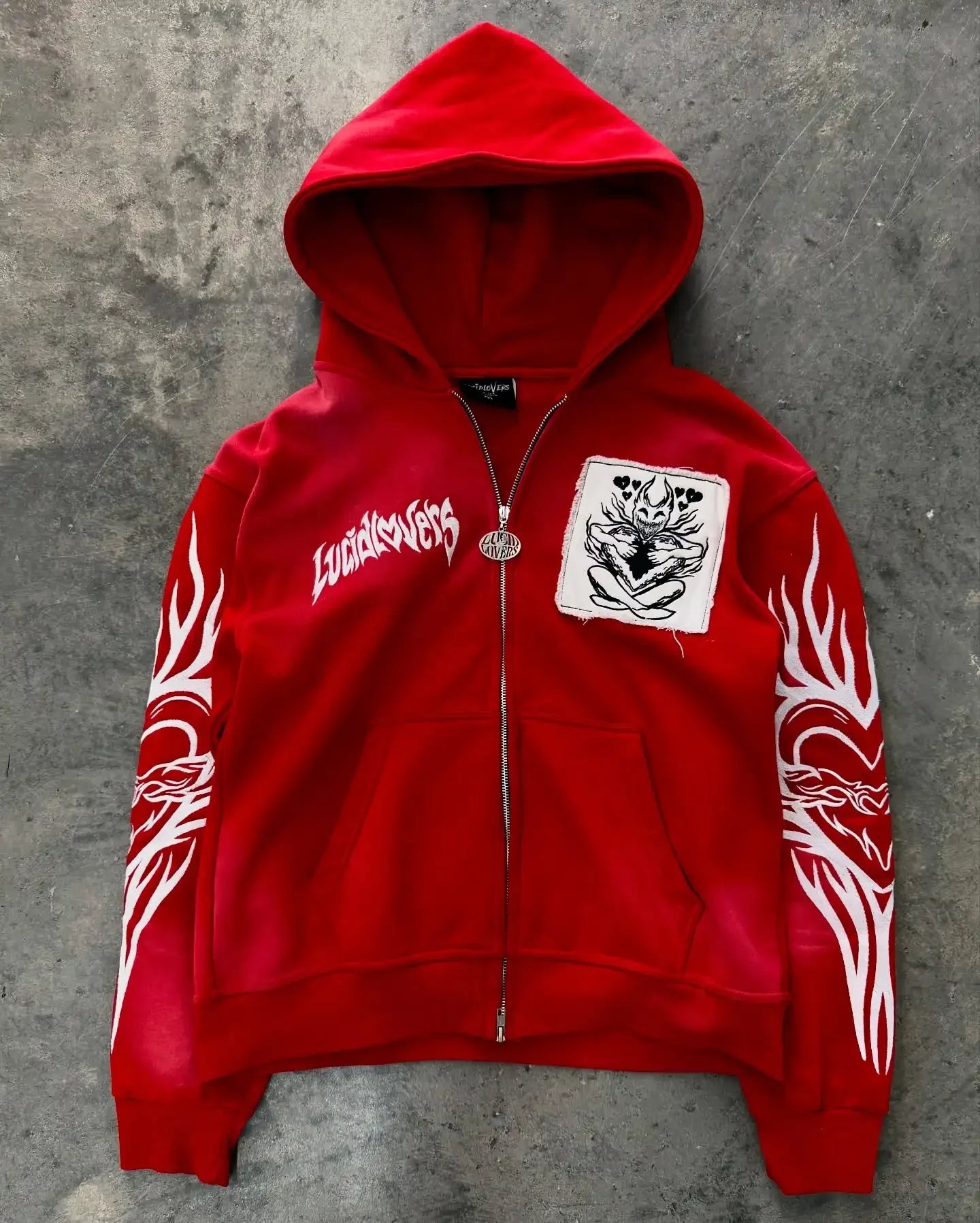 Y2K Harajuku Joker Graphic Zip-Up Hoodie