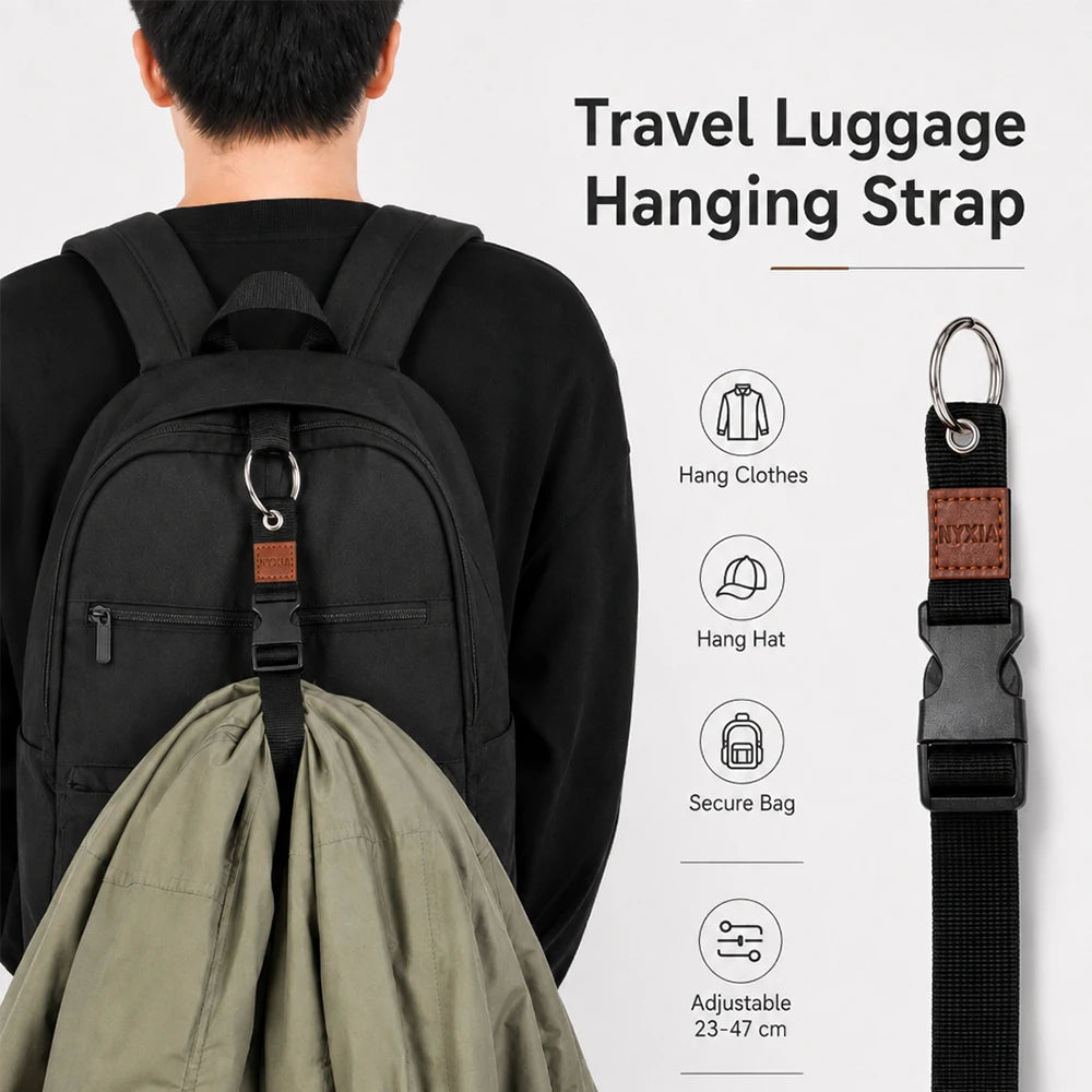 Travel Luggage Strap with Backpack Clip