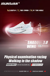 IRUNSVANShadow Wing 3.0 Full Palm Carbon Plate Running Shoes for Track and Field Sprint Training Professional Sports Men's Shoes