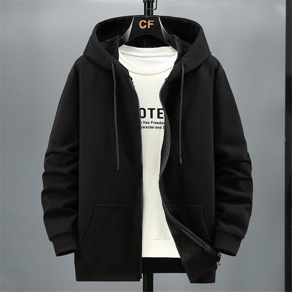 Men’s Plus Size Fleece Hoodie, Up to 12XL