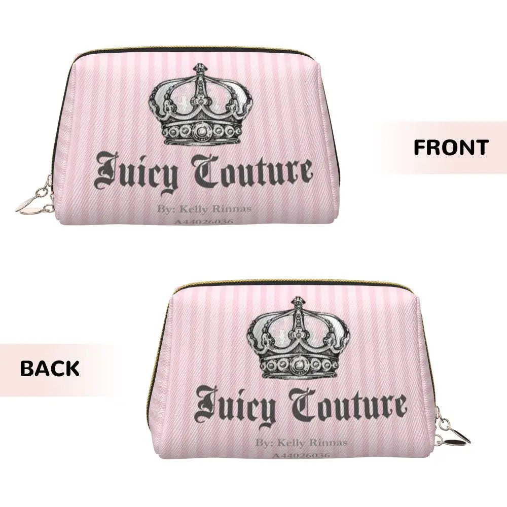 J-Juicy-C-Couture Makeup Bag Zipper Pouch Travel Cosmetic Bags Large Leather Portable Cosmetic Bag for Women