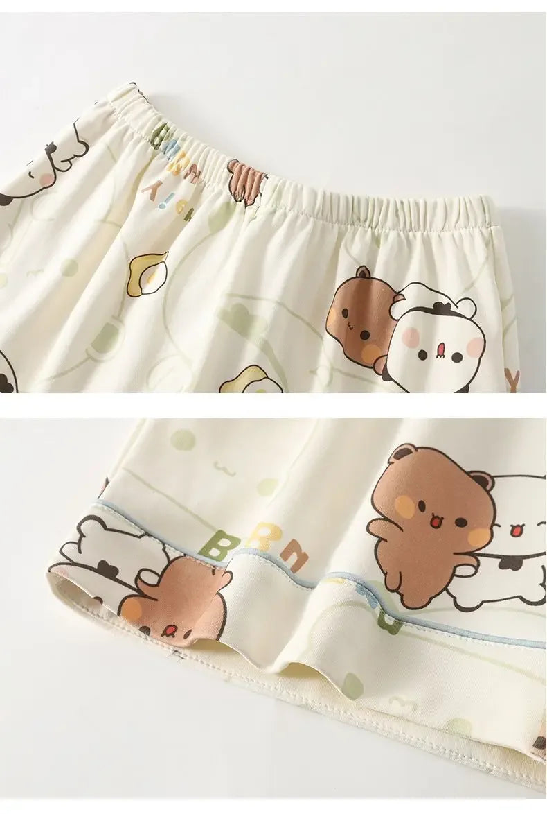 Bubu Dudu Unisex Flannel Pajama Set – Soft Cotton Sleepwear & Loungewear