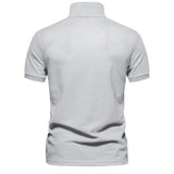 Men's Cotton Polo Shirt – Solid Colors, Relaxed Fit