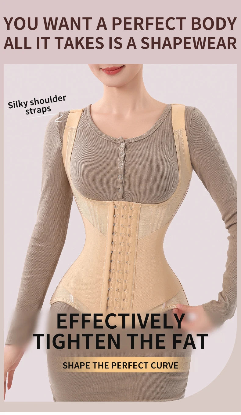 U-Shaped Waist Trainer Corset & Firm Control Body Shaper Tank Top