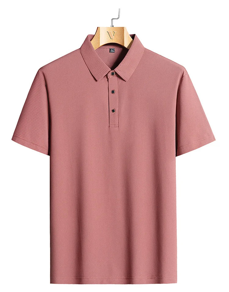 Men's Breathable Mesh Polo Shirt – Ice Silk Summer Top